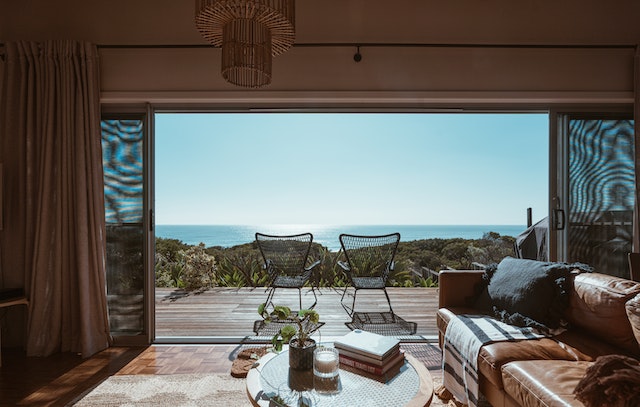 home with beachfront views